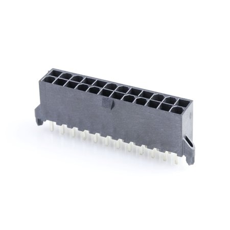 MOLEX Rectangular Power Connector, 24 Contact(S), Male, Solder Terminal, Receptacle 462070224